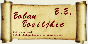 Boban Bosiljkić vizit kartica